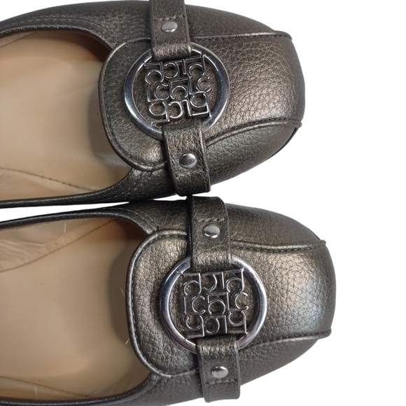 Liz Claiborne Flex Form Gray/Silver Metallic Flat Loafer Shoes Size 8M - Picture 6 of 10
